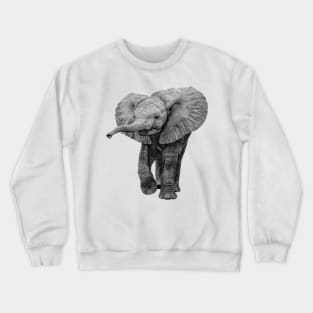 Charming Baby Elephant African Wildlife Crewneck Sweatshirt